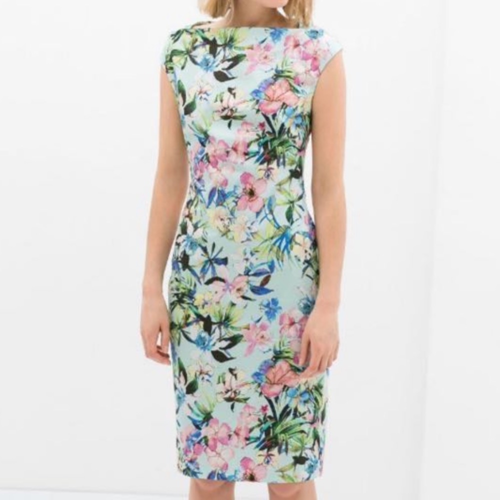 Floral knee length Zara dress